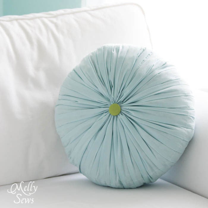 Round Pleated DIY Pillows