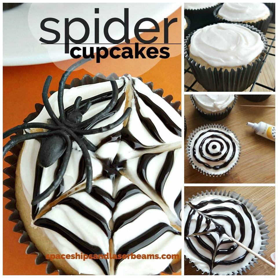 spider cupcakes | 25+ Halloween Party Food Ideas