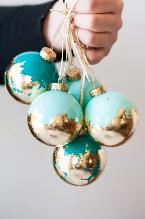 How to gold leaf clear glass ornaments