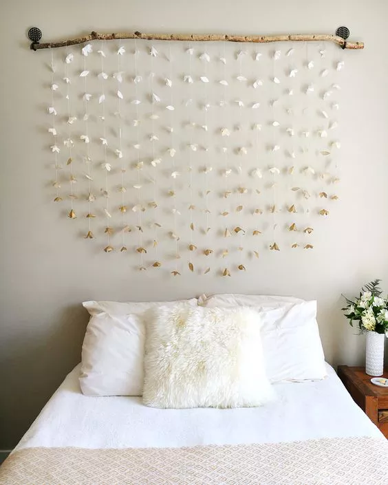 DIY bedroom decor ideas - wall hanging for headboard