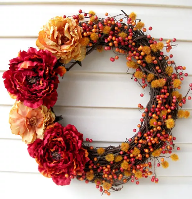 DIY Fall Wreath with Berries