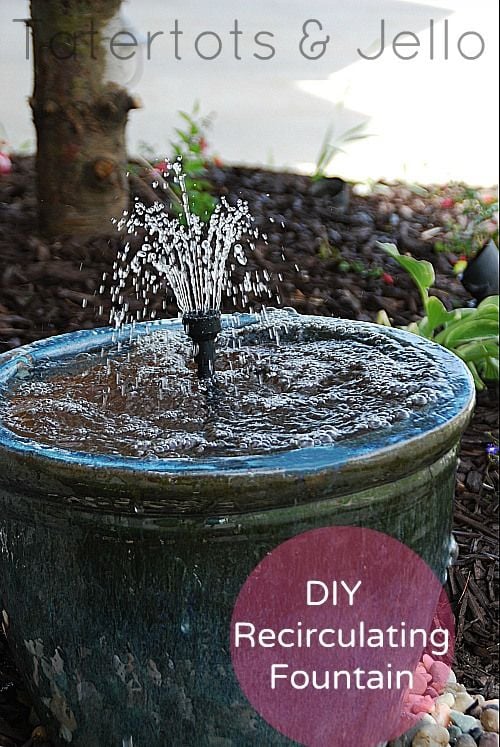 40+ Creative DIY Water Features For Your Garden --> Spruce up Your Outdoor Space with a DIY Recirculating Fountain