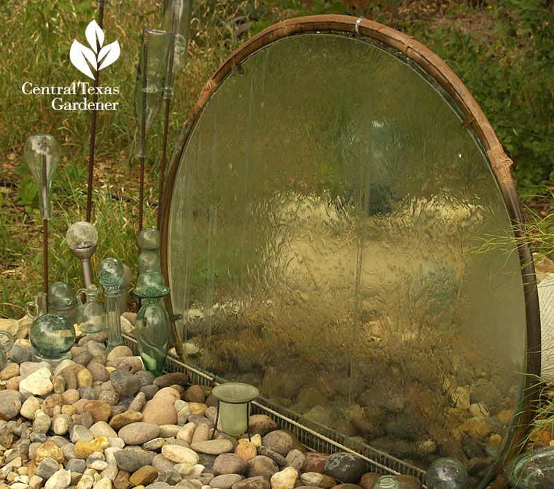 40+ Creative DIY Water Features For Your Garden --> Recycle a glass table top into water wall