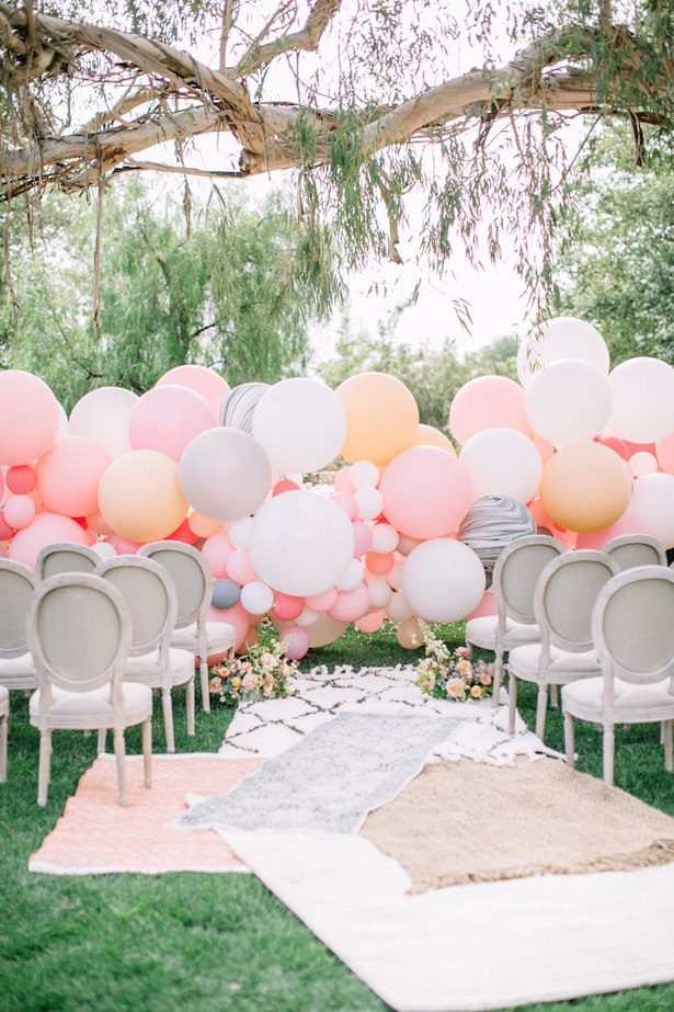 Wedding balloon backdrop -Allie Lindsey Photography