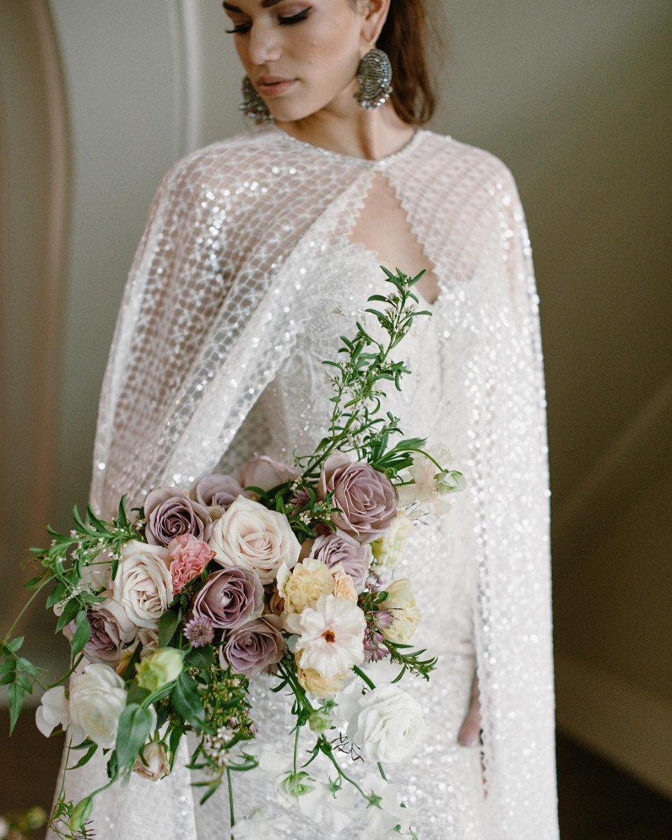 sparkly wedding cape