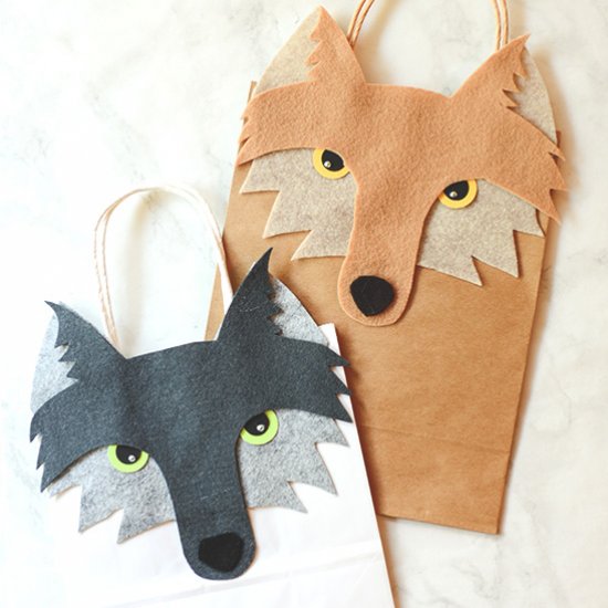 Wolf gift bag tutorial