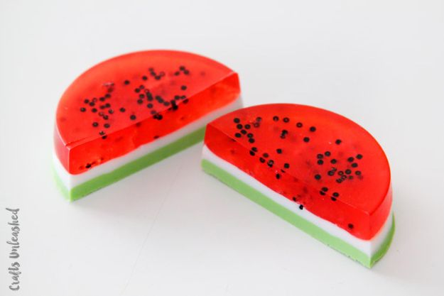 Soap Recipes DIY - DIY Watermelon Soap - DIY Soap Recipe Ideas - Best Soap Tutorials for Soap Making Without Lye - Easy Cold Process Melt and Pour Tips for Beginners - Crockpot, Essential Oils, Homemade Natural Soaps and Products - Creative Crafts and DIY for Teens, Kids and Adults http://diyprojectsforteens.com/cool-soap-recipes