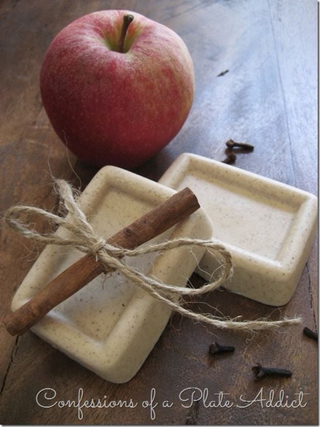 Soap Recipes DIY - Five Minute Spiced Apple Goats Milk Soap - DIY Soap Recipe Ideas - Best Soap Tutorials for Soap Making Without Lye - Easy Cold Process Melt and Pour Tips for Beginners - Crockpot, Essential Oils, Homemade Natural Soaps and Products - Creative Crafts and DIY for Teens, Kids and Adults http://diyprojectsforteens.com/cool-soap-recipes