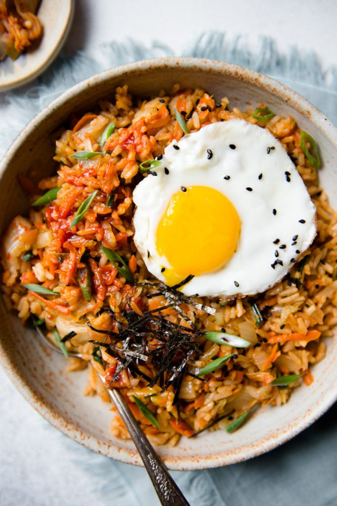 Kimchi Fried Rice Vegetarian Recipe