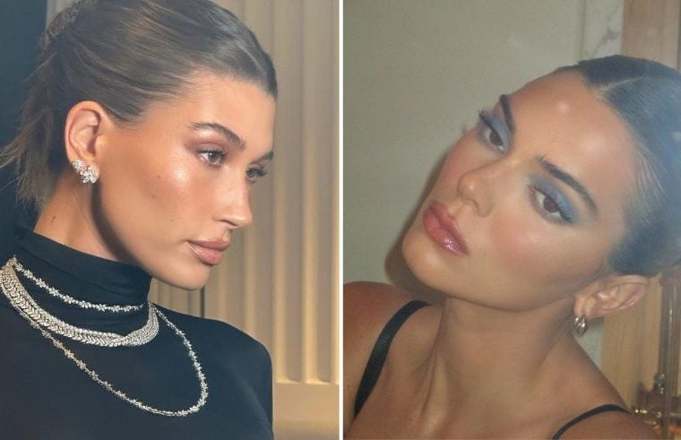 “Backwards makeup” – The secret behind Kendall Jenner and Hailey Bieber's perfect base - the backwards makeup, style motivation, style, natural makeup, make up. tricks to makeup, glowy face, face, contour, beauty face, beauty