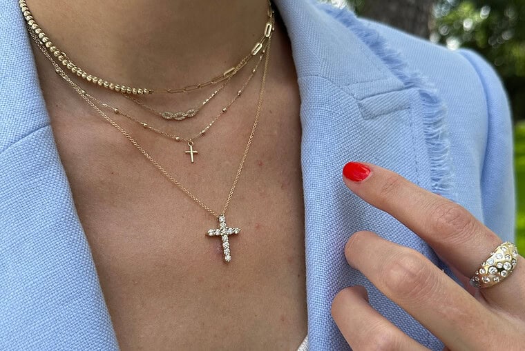 Why Every Woman Needs a Diamond Cross: The Year-Round Essential Piece - versatile accessories for women, timeless jewelry pieces, layering jewelry trends, fall fashion jewelry, diamond cross jewelry