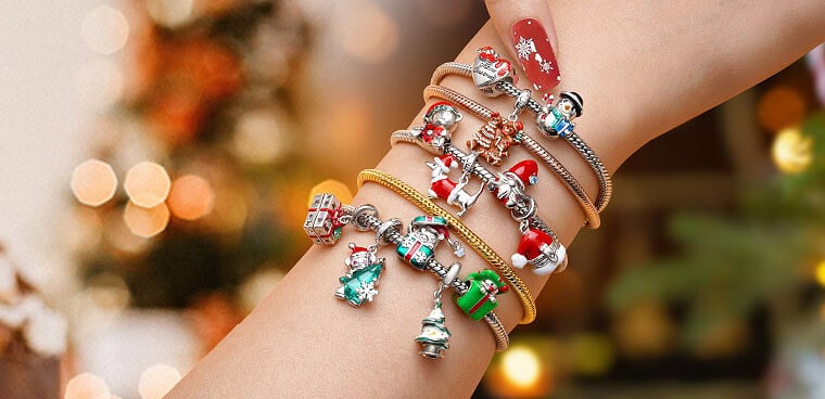 Looking For The Perfect Christmas Gift? Gnoce Jewelry Has Sparkle ForR Everyone! - unique holiday jewelry, personalized jewelry gifts, high-quality sterling silver charms., Gnoce Christmas jewelry, affordable charm bracelets